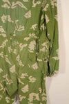 Real 1980s Soviet Russia KLMK camouflage coveralls, used, torn, repaired.