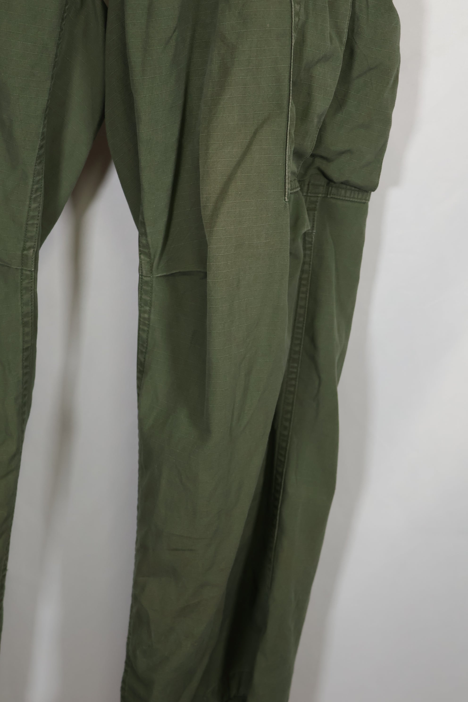 1969 4th Model Jungle Fatigue Pants, M-S, used, strong signs of use.