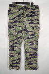 Real Late War lightweight tiger stripe pants, faded, used.