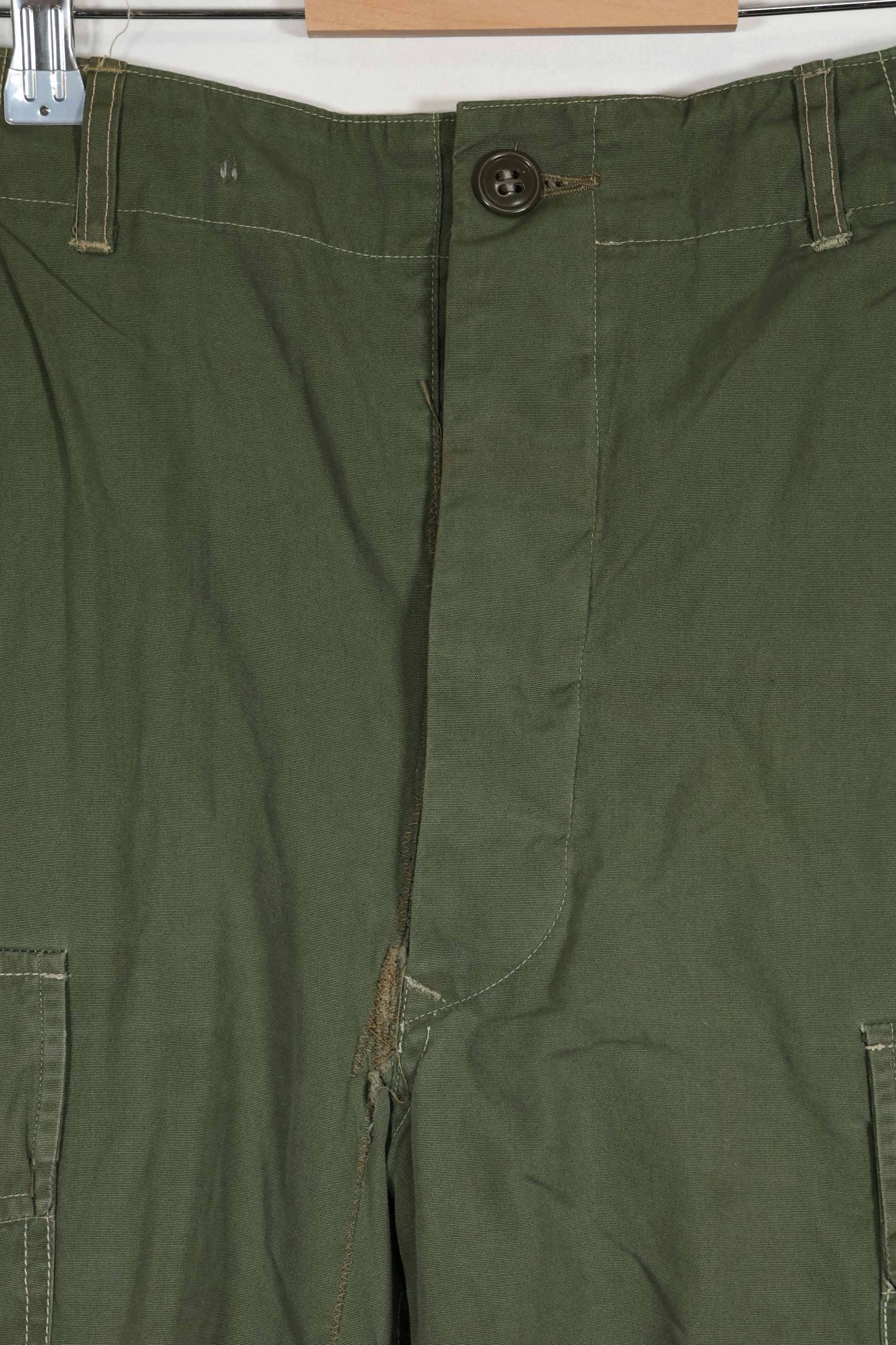 Mid-1960s Japanese locally made 2nd Model Jungle Fatigue pants, used.