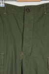 Mid-1960s Japanese locally made 2nd Model Jungle Fatigue pants, used.