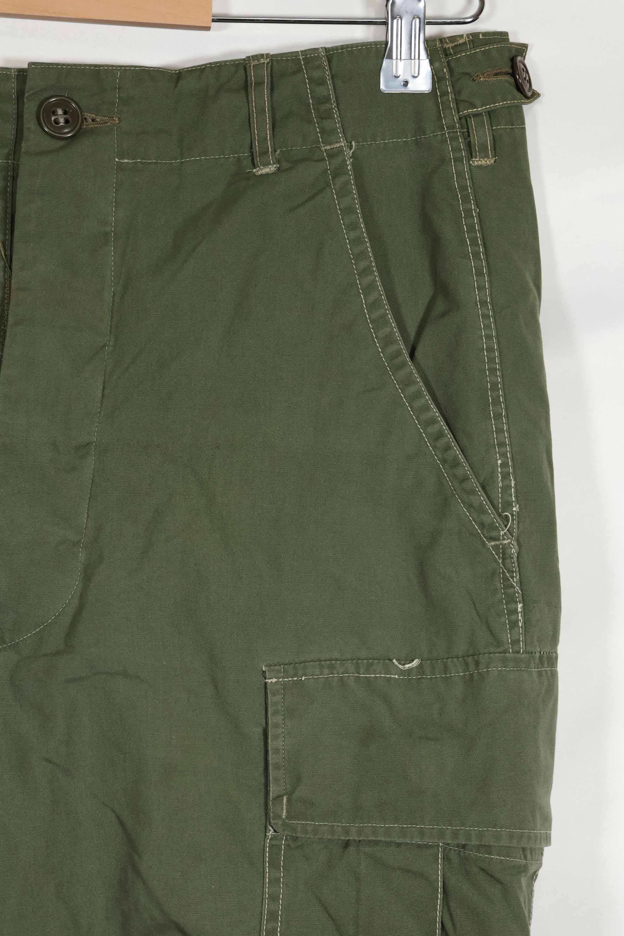 Mid-1960s Japanese locally made 2nd Model Jungle Fatigue pants, used.