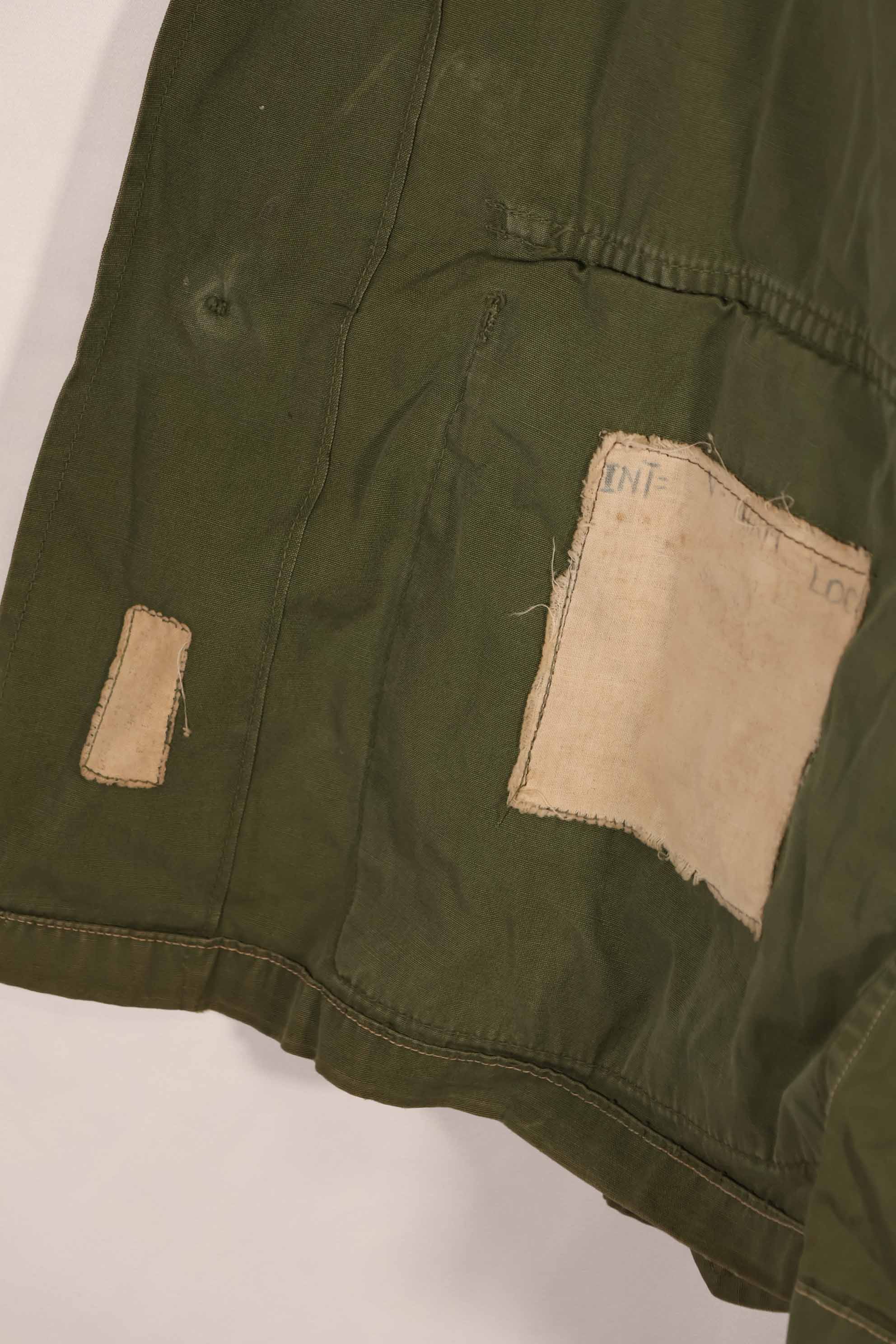 Real 1st Model Jungle Fatigue Jacket, repaired and refitted, used.