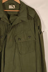 Real 1963 1st Model Jungle Fatigue Jacket, L-L, torn, repaired, used