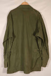 Real 1963 1st Model Jungle Fatigue Jacket, L-L, torn, repaired, used