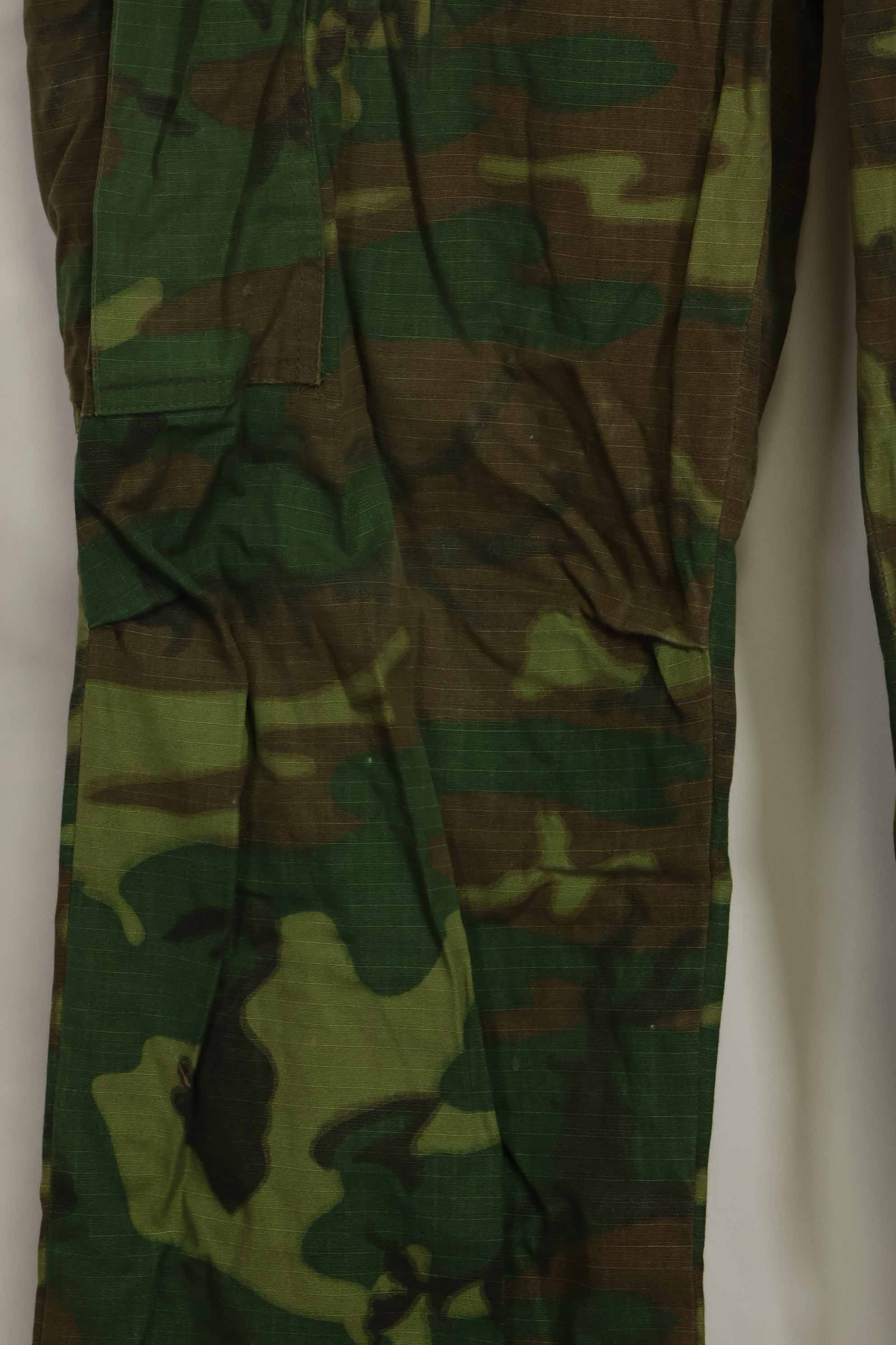 1968 Contract Ripstop ERDL Camouflage Jungle Fatigue Pants M-R Good Condition Used