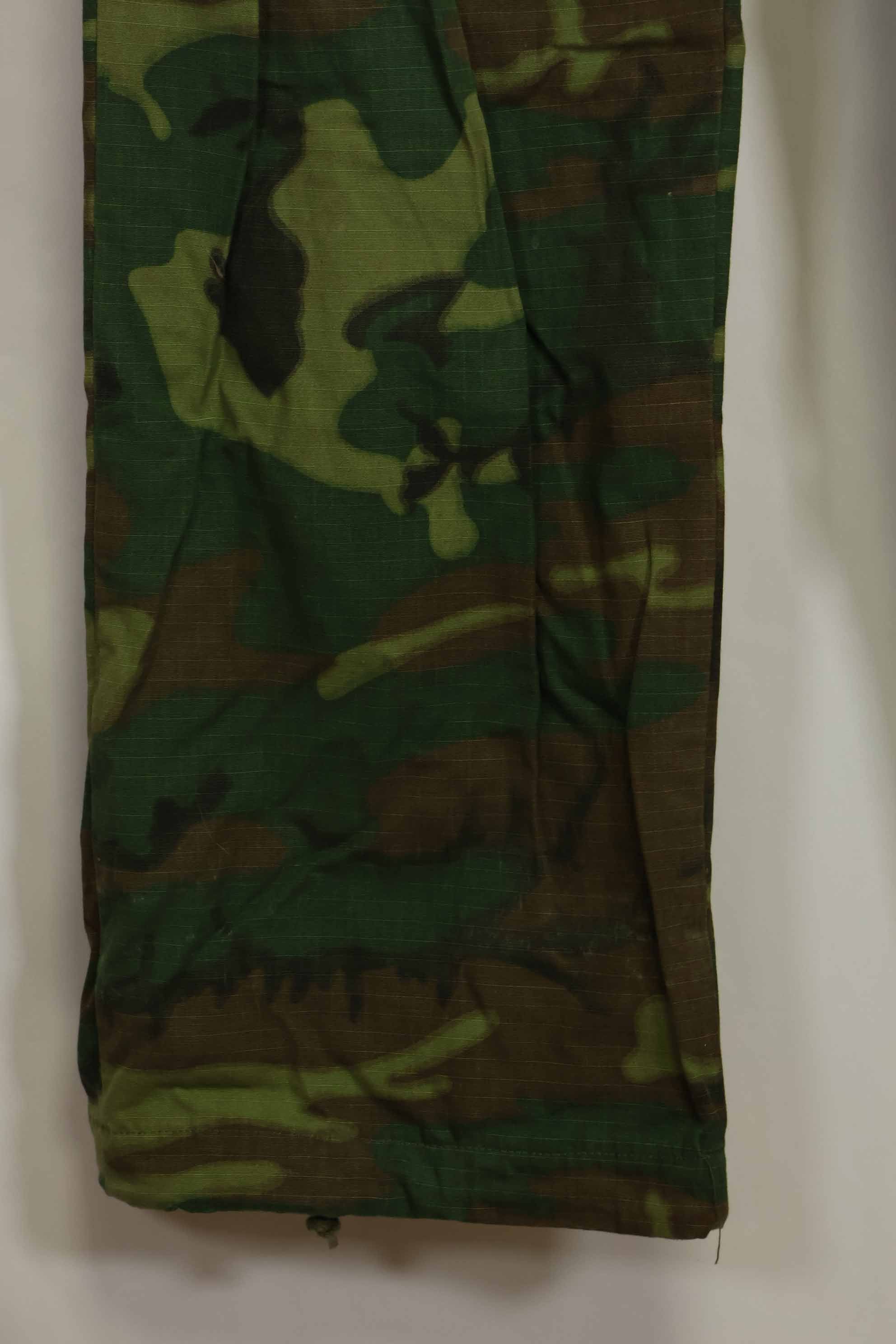 1968 Contract Ripstop ERDL Camouflage Jungle Fatigue Pants M-R Good Condition Used