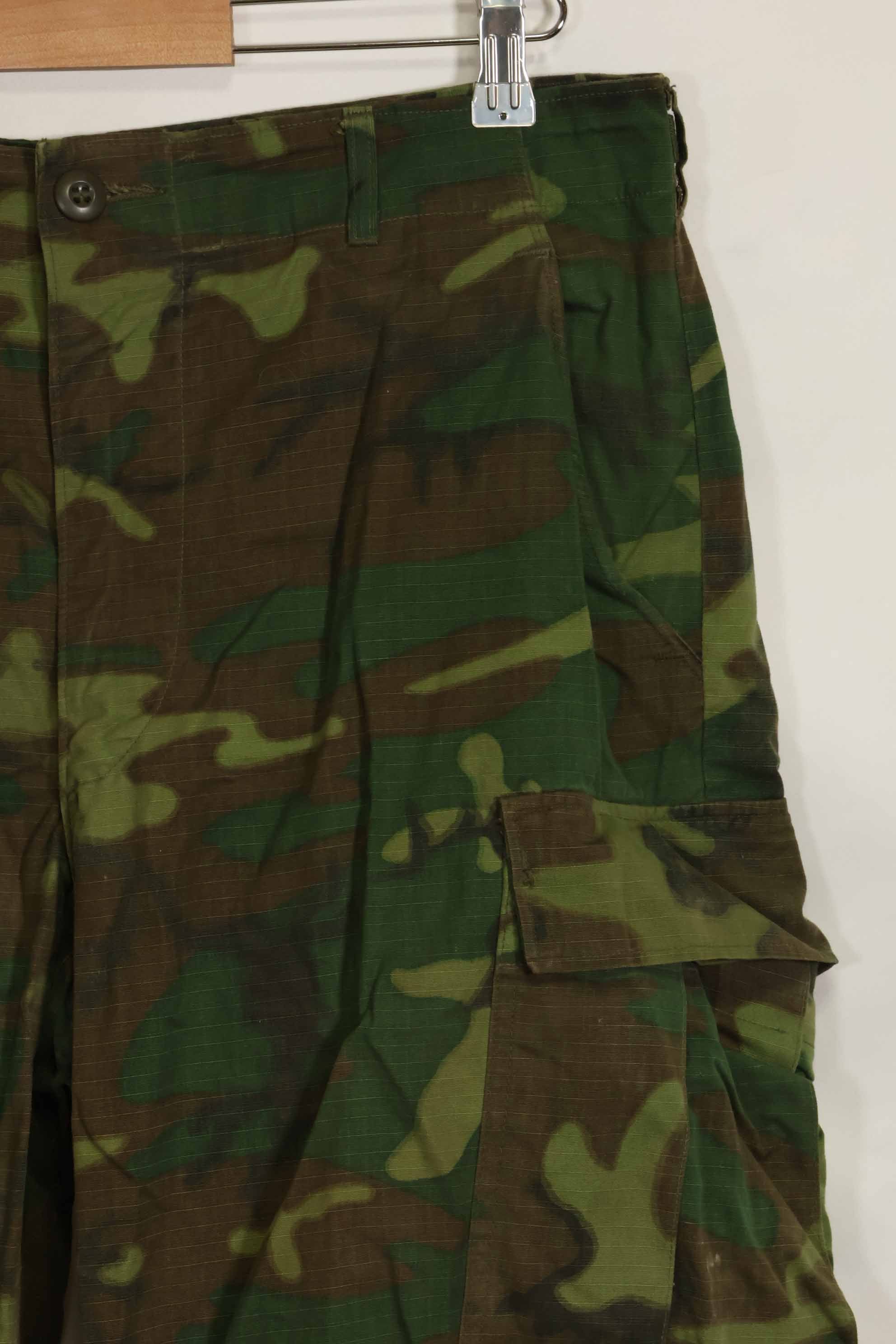 1968 Contract Ripstop ERDL Camouflage Jungle Fatigue Pants M-R Good Condition Used