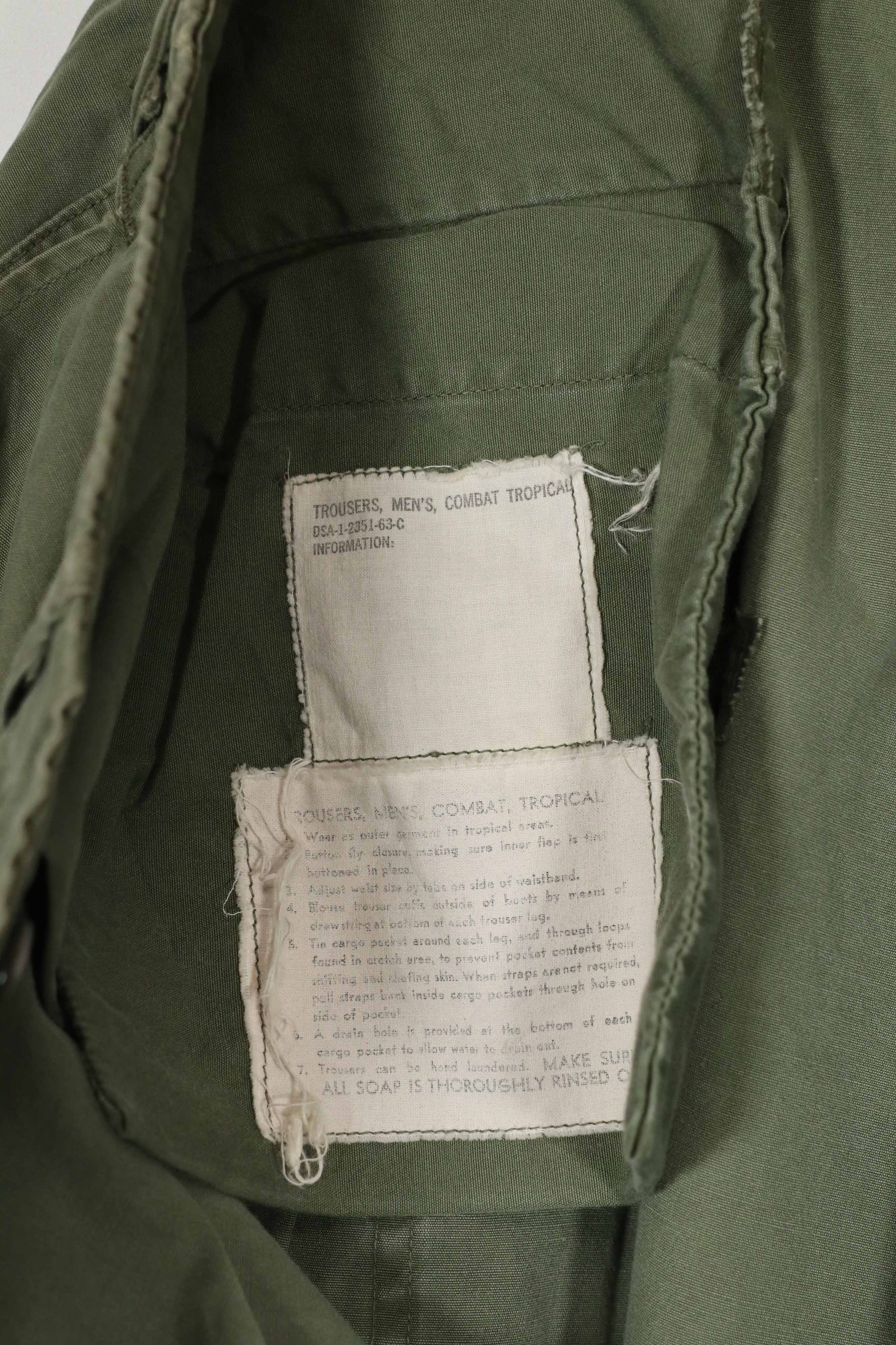 Real 1963 1st Model Jungle Fatigue Pants L-R Used