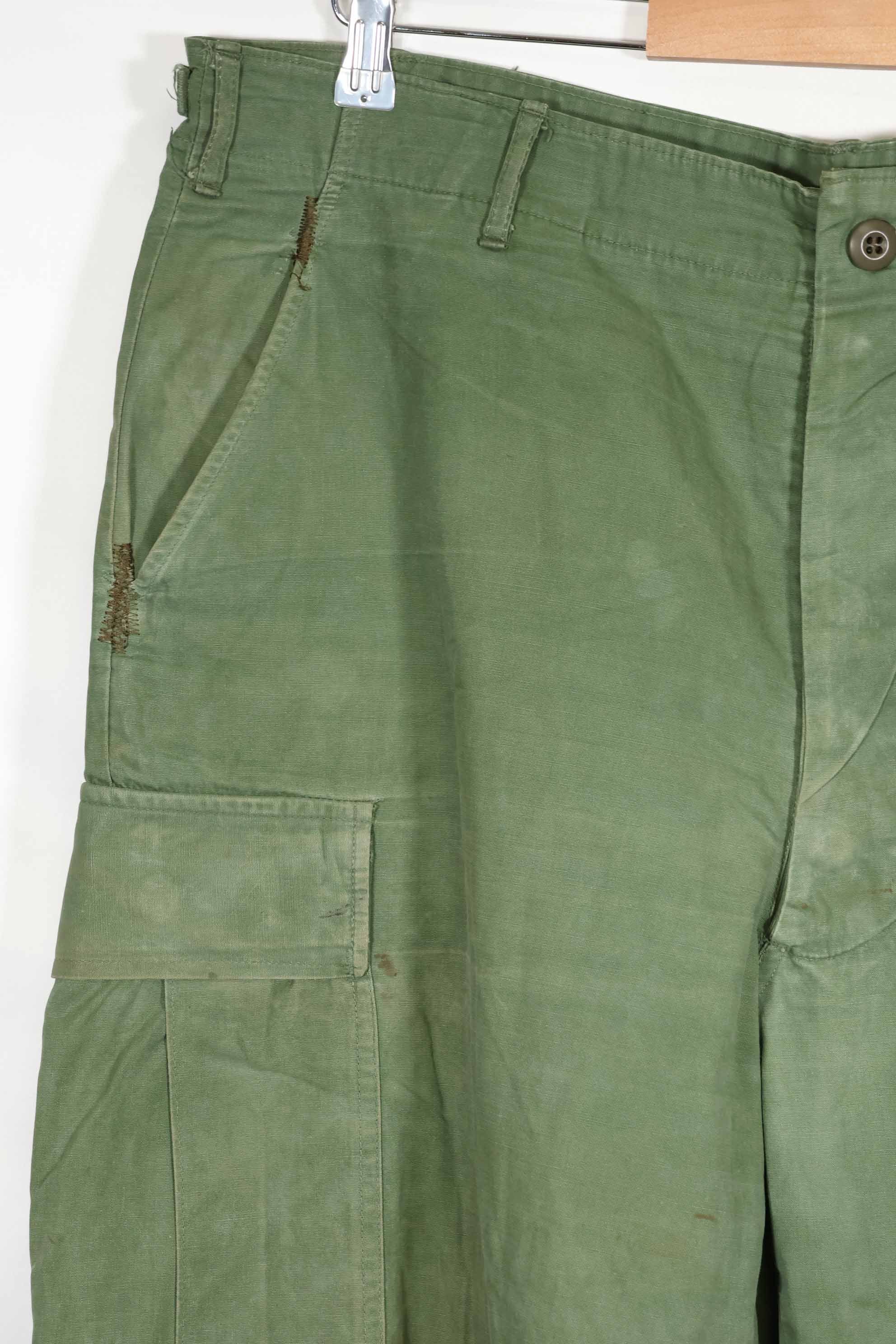 Mid-1960s 3rd Model Non-Ripstop Jungle Fatigue Pants L-L Used