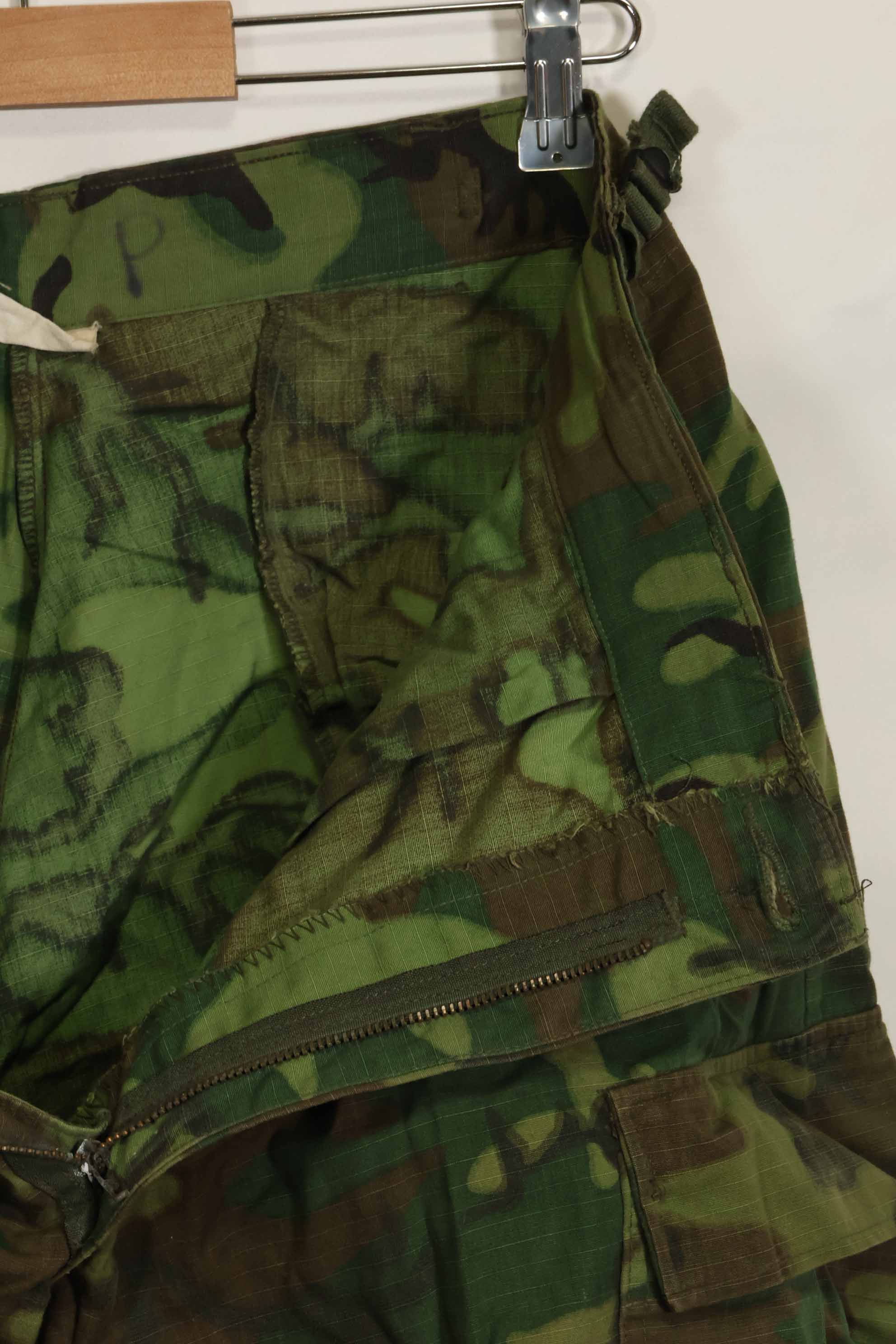 1968 Contract Ripstop ERDL Camouflage Jungle Fatigue Pants M-R Good Condition Used