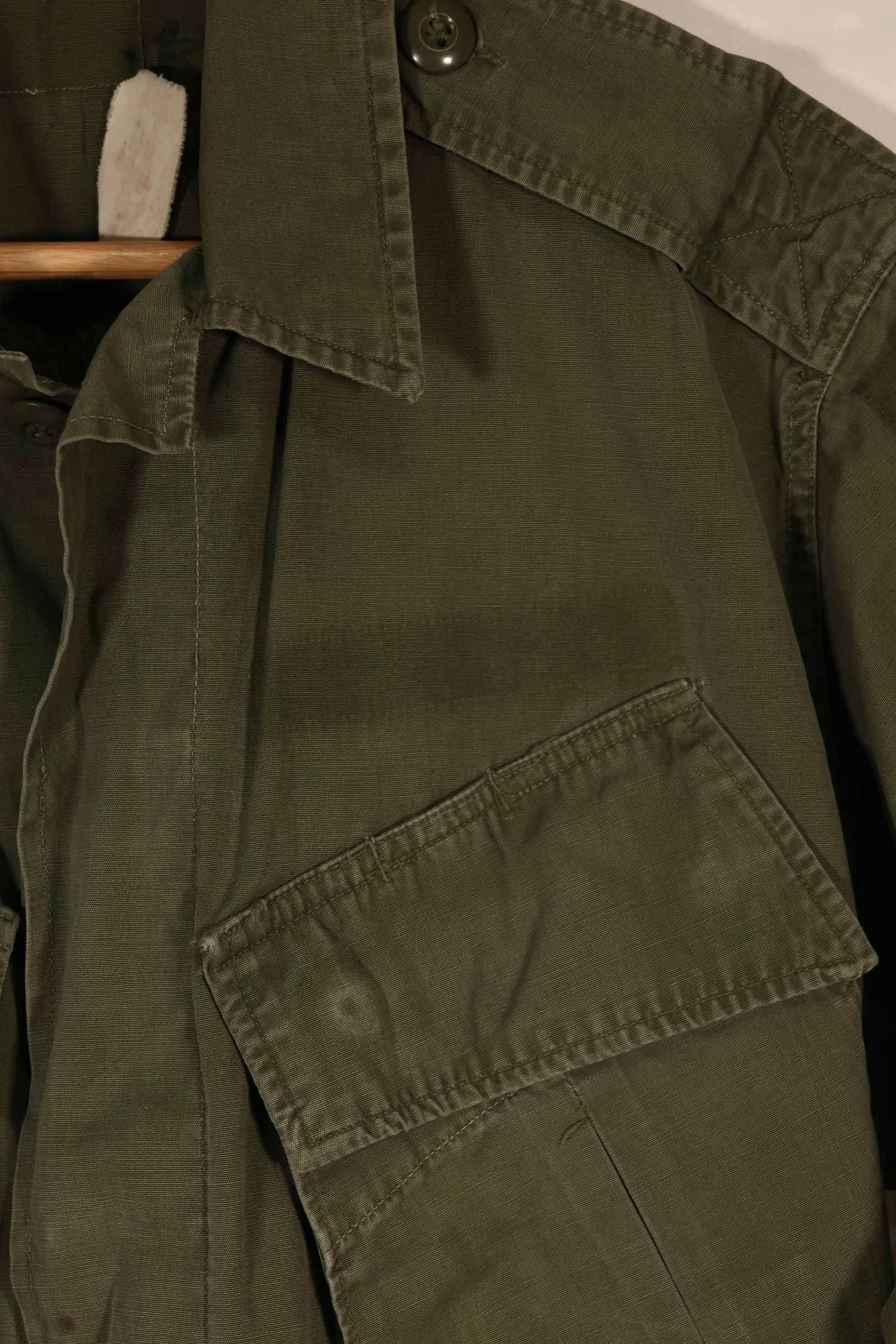 Real DAJB contract number 2nd Model Jungle Fatigue Jacket, faded, used. Japan made