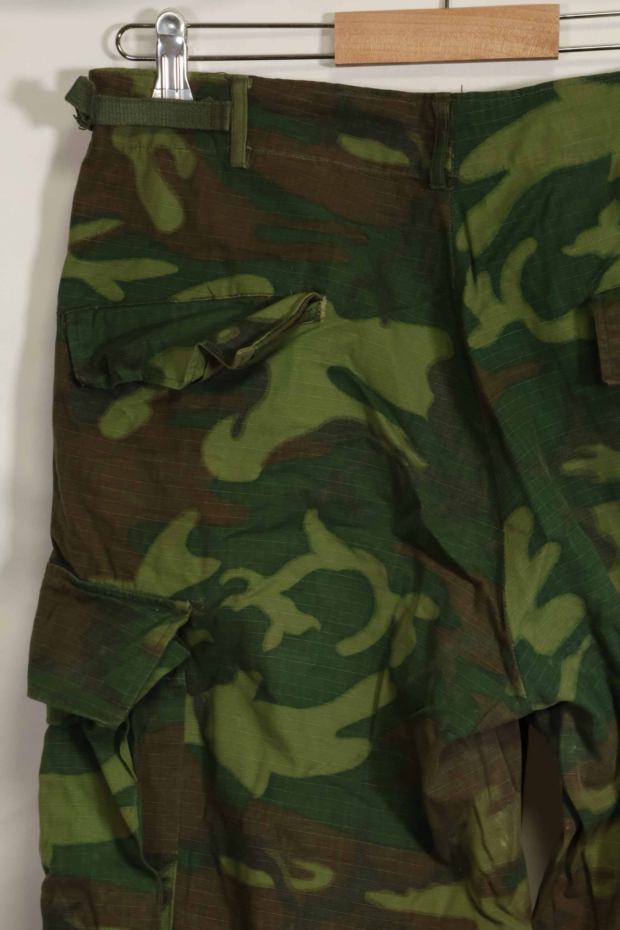 1968 Contract Ripstop ERDL Camouflage Jungle Fatigue Pants M-R Good Condition Used