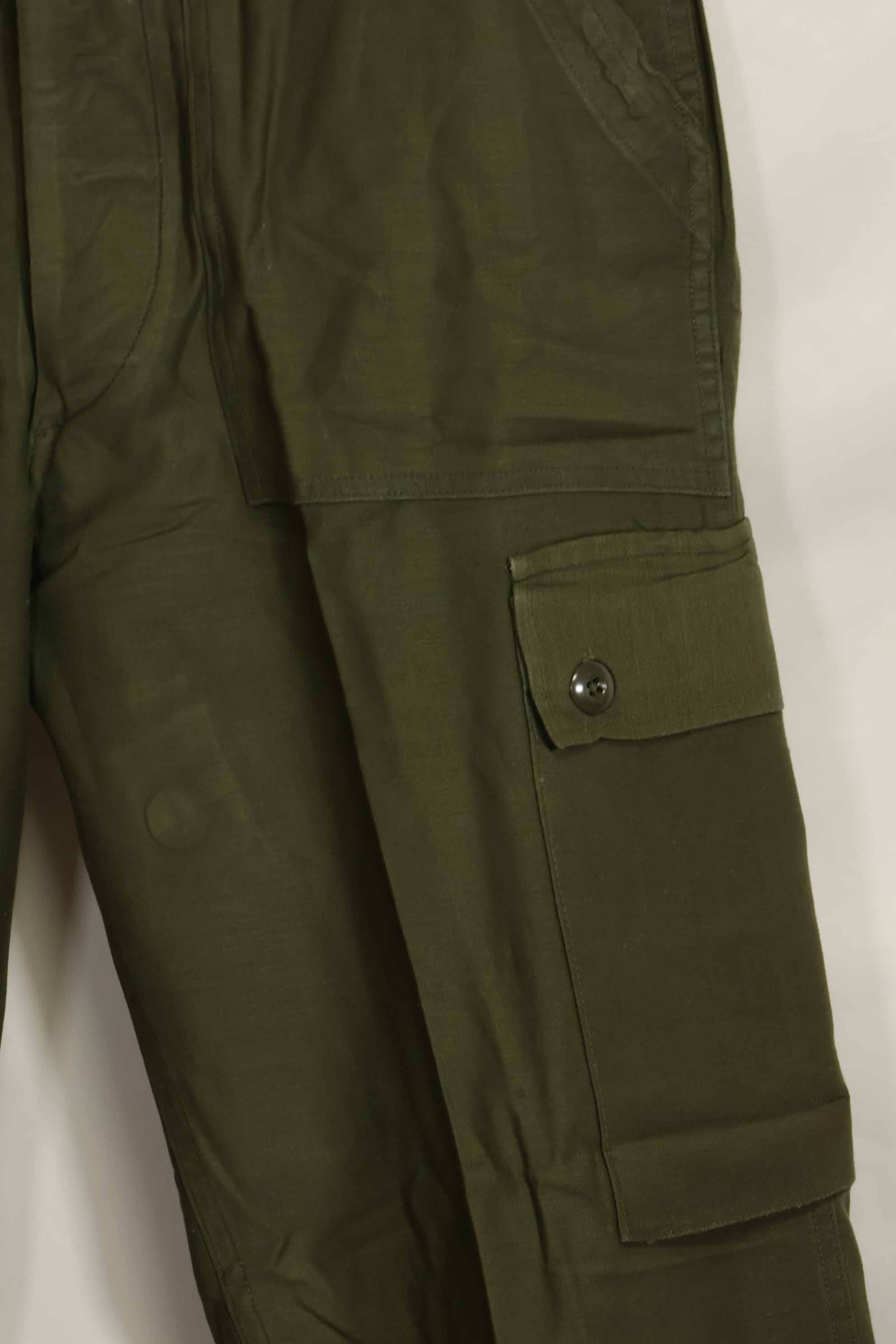 1960s lot OG-107 baker pants, cargo pocket modification, ex-special forces personnel, used, E