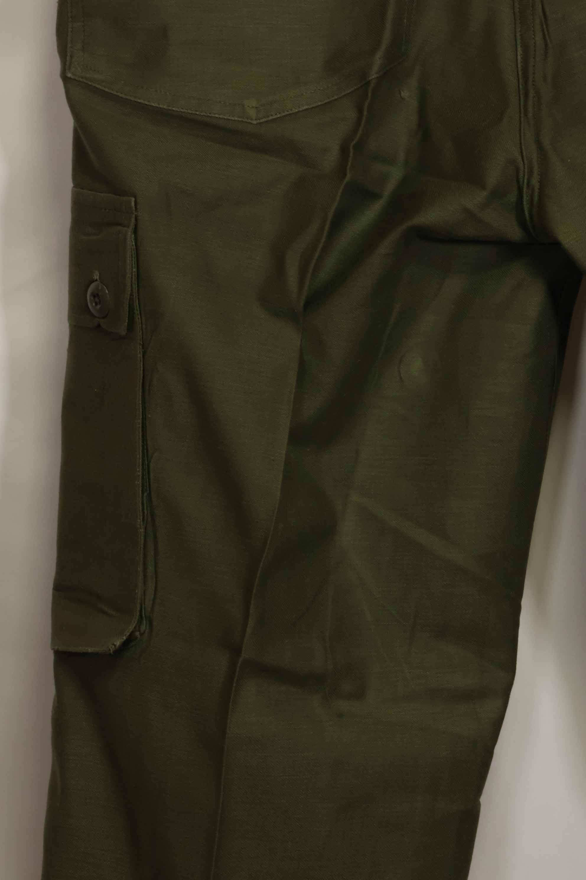 1960s lot OG-107 baker pants, cargo pocket modification, ex-special forces personnel, used, E