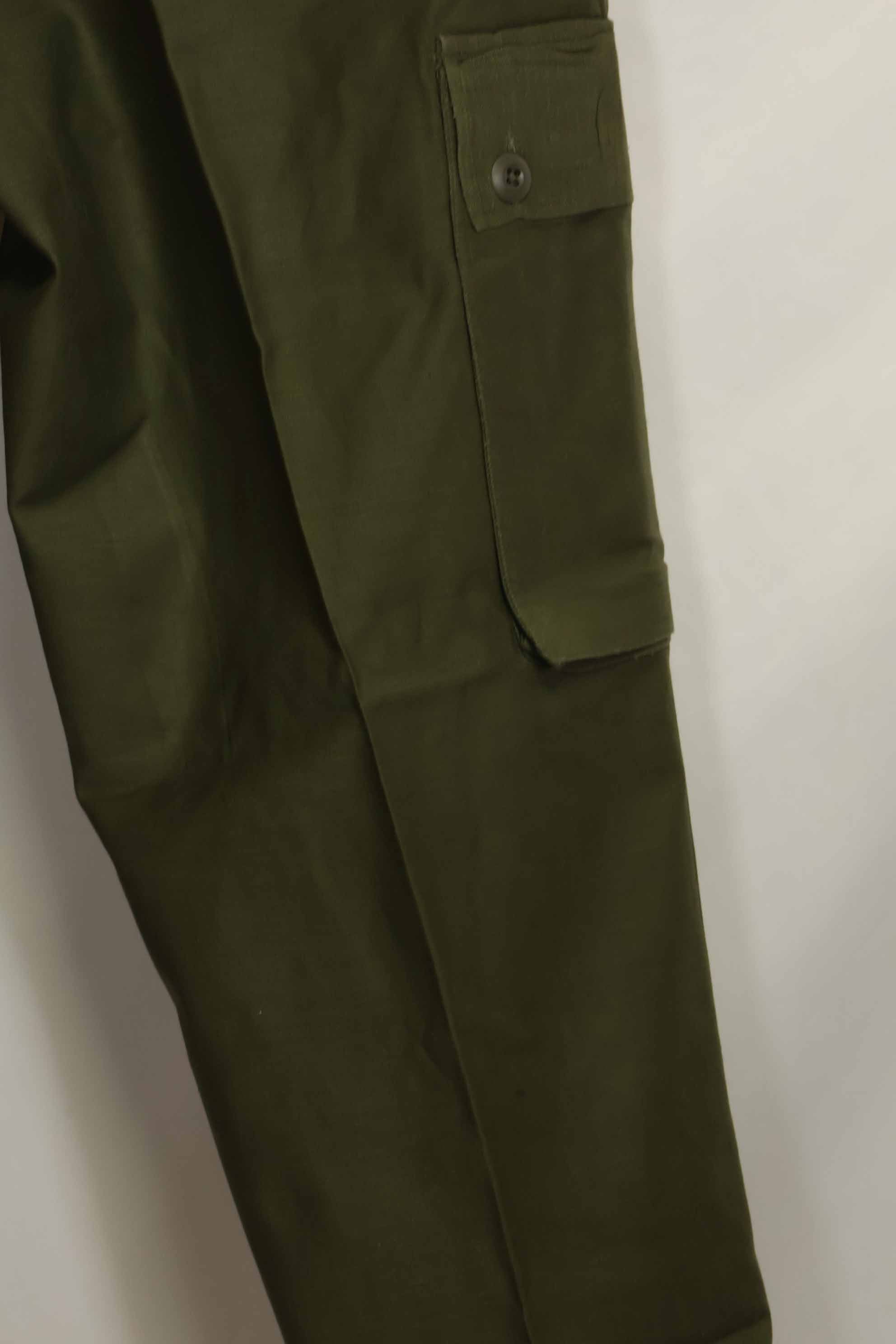 1960s lot OG-107 baker pants, cargo pocket modification, ex-special forces personnel, used, E