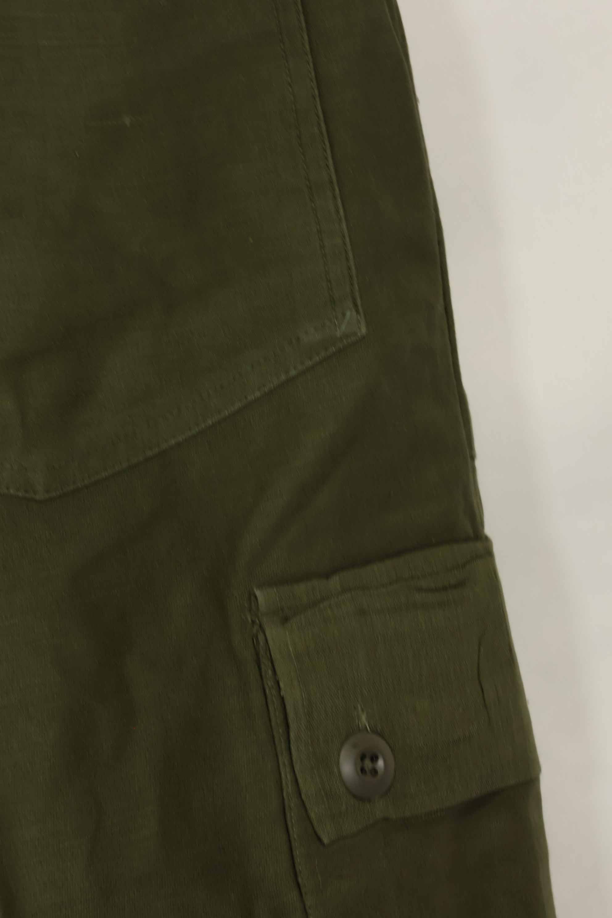 1960s lot OG-107 baker pants, cargo pocket modification, ex-special forces personnel, used, E