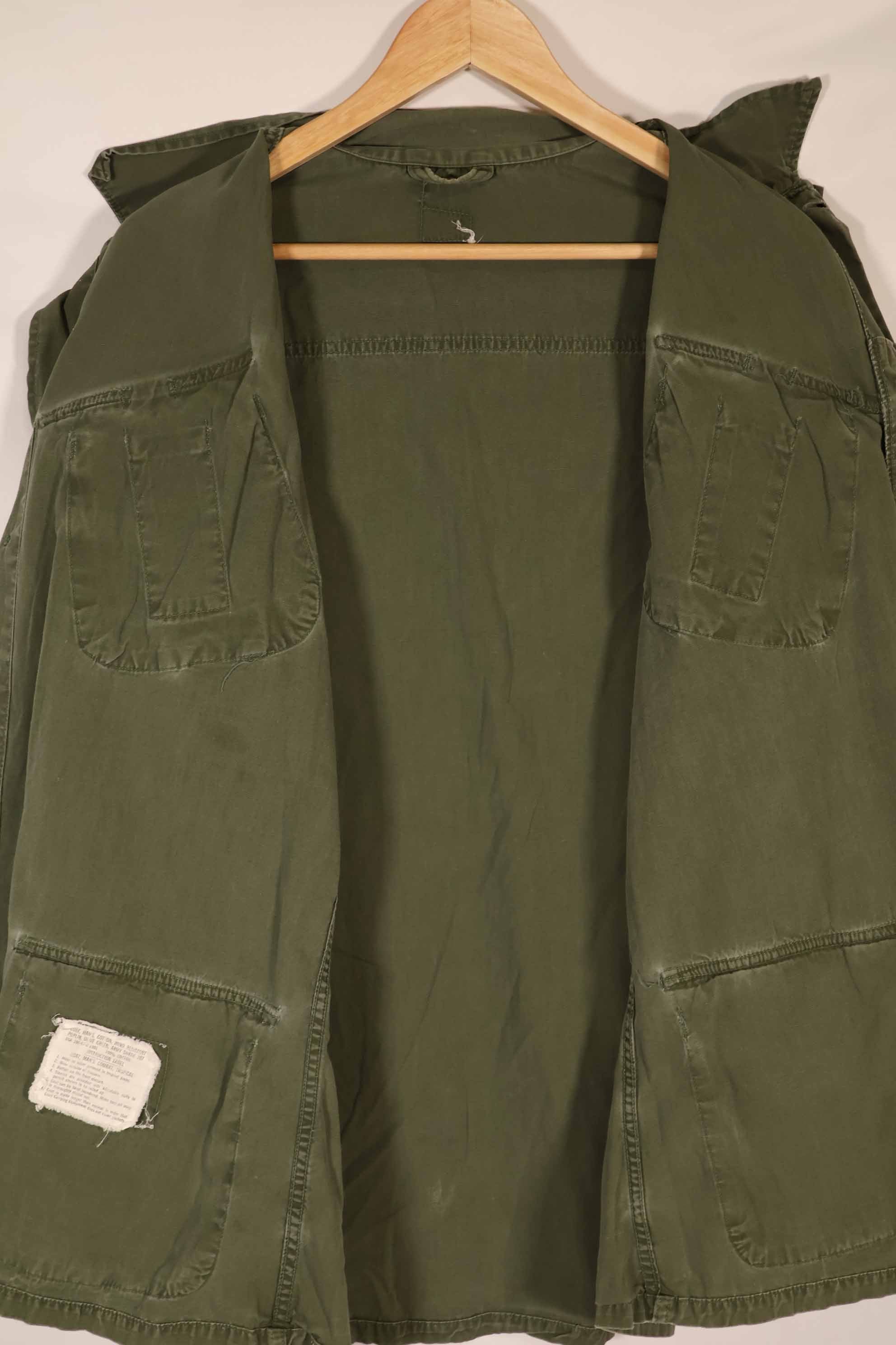 Real 1967 3rd Model Jungle Fatigue Jacket, no size tag, used.