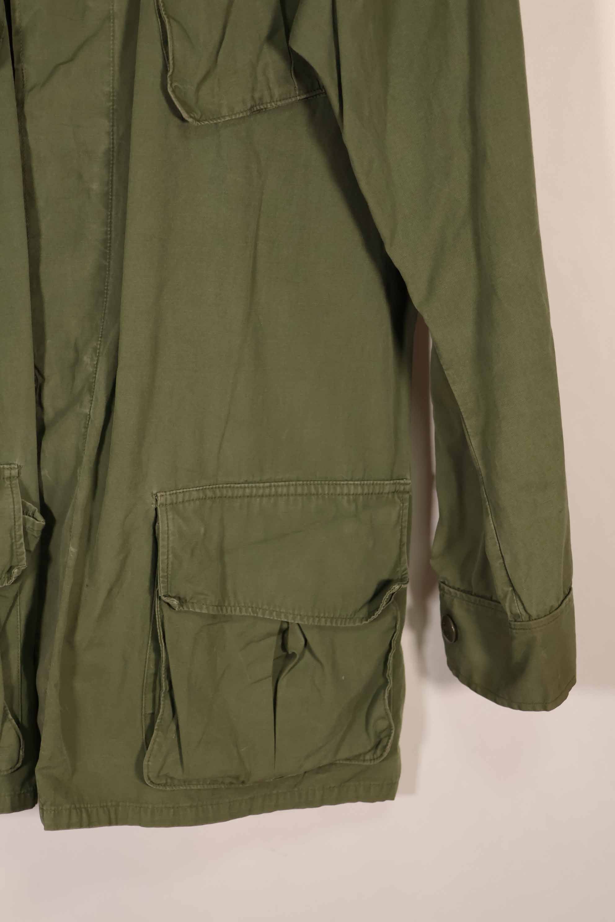 Real 3rd Model Jungle Fatigue Jacket, no size tag, stained, used.