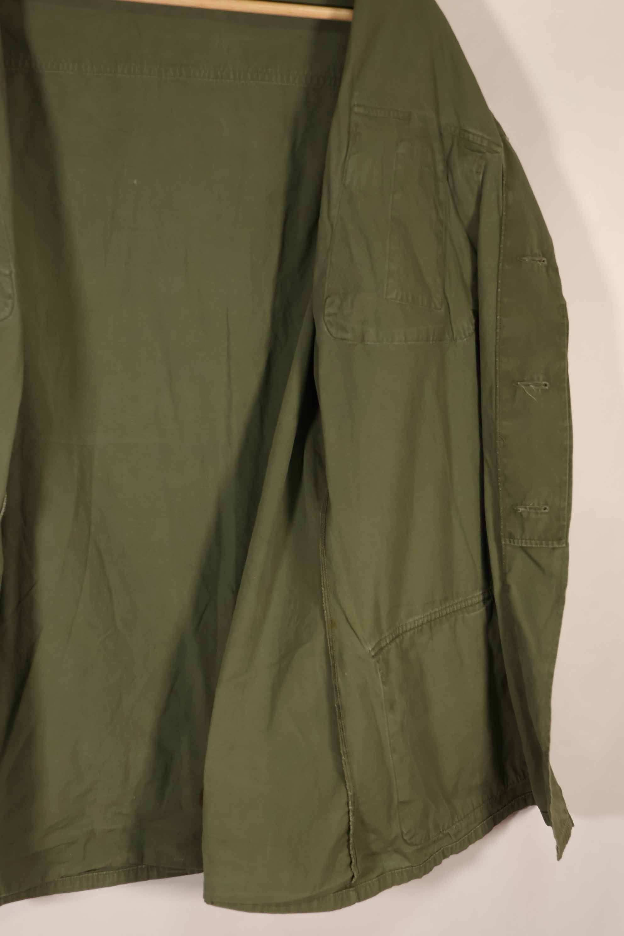 Real 3rd Model Jungle Fatigue Jacket, no size tag, stained, used.