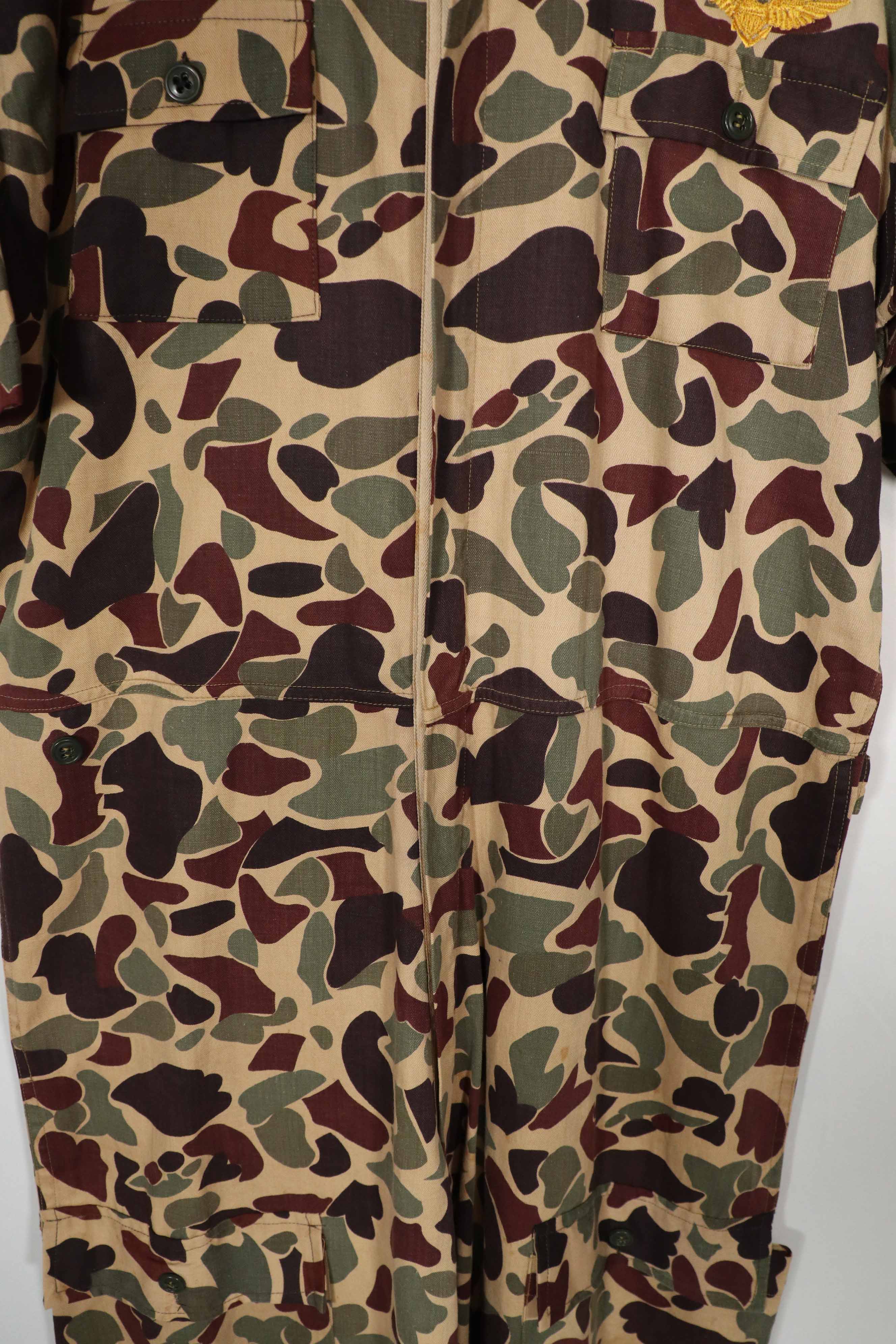 Real Japanese Beogum camouflage locally made duck hunter flight suit, almost unused.