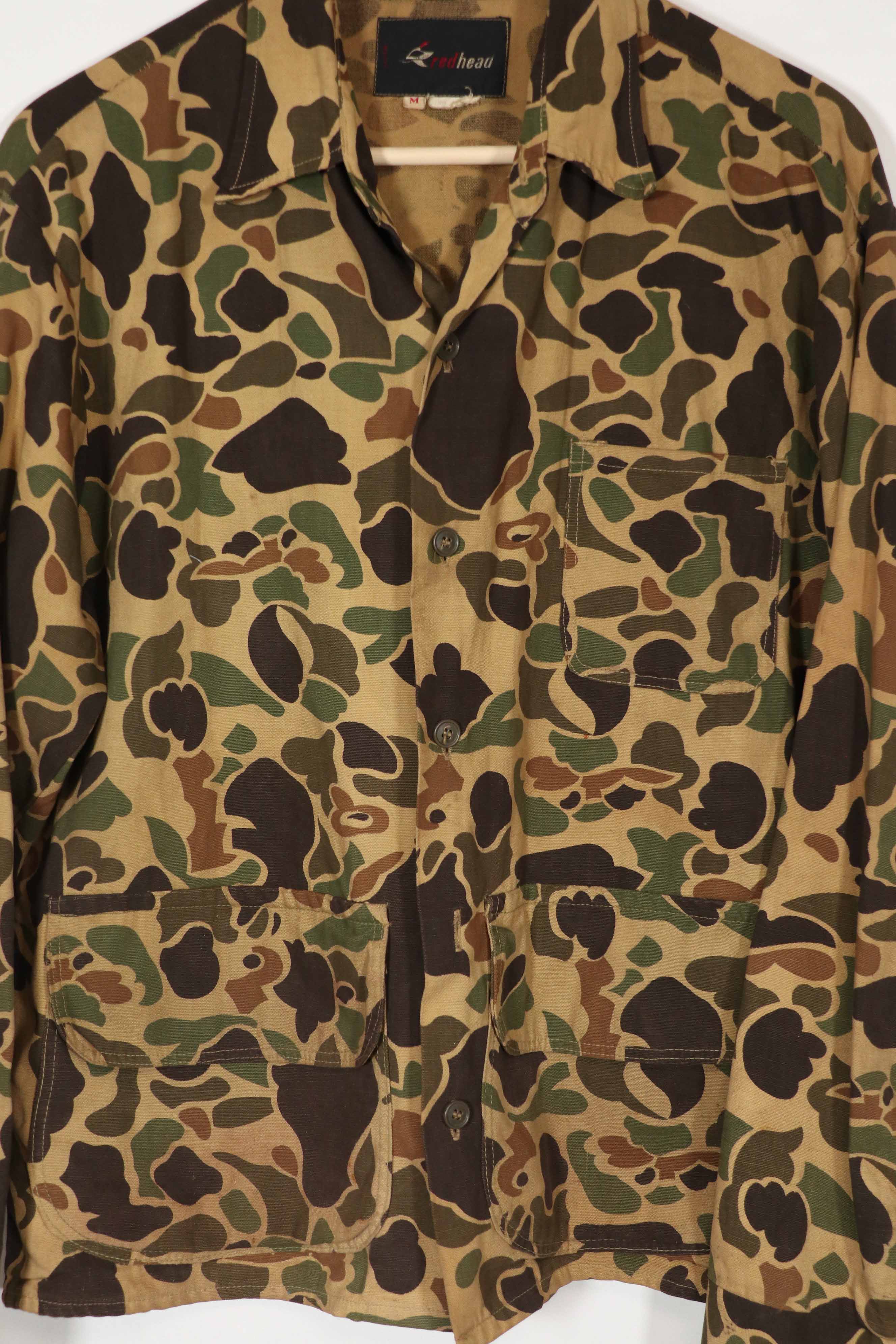 Civilian READ HEAD hunting jacket made in Japan, frogskin camouflage, 1970s vintage.