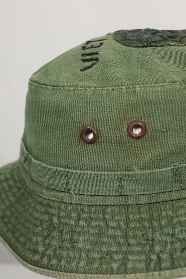 Real Locally Made OD Boonie 9th Infantry Divition LRRP with Direct Embroidery & Sniper Patch Boonie Hat