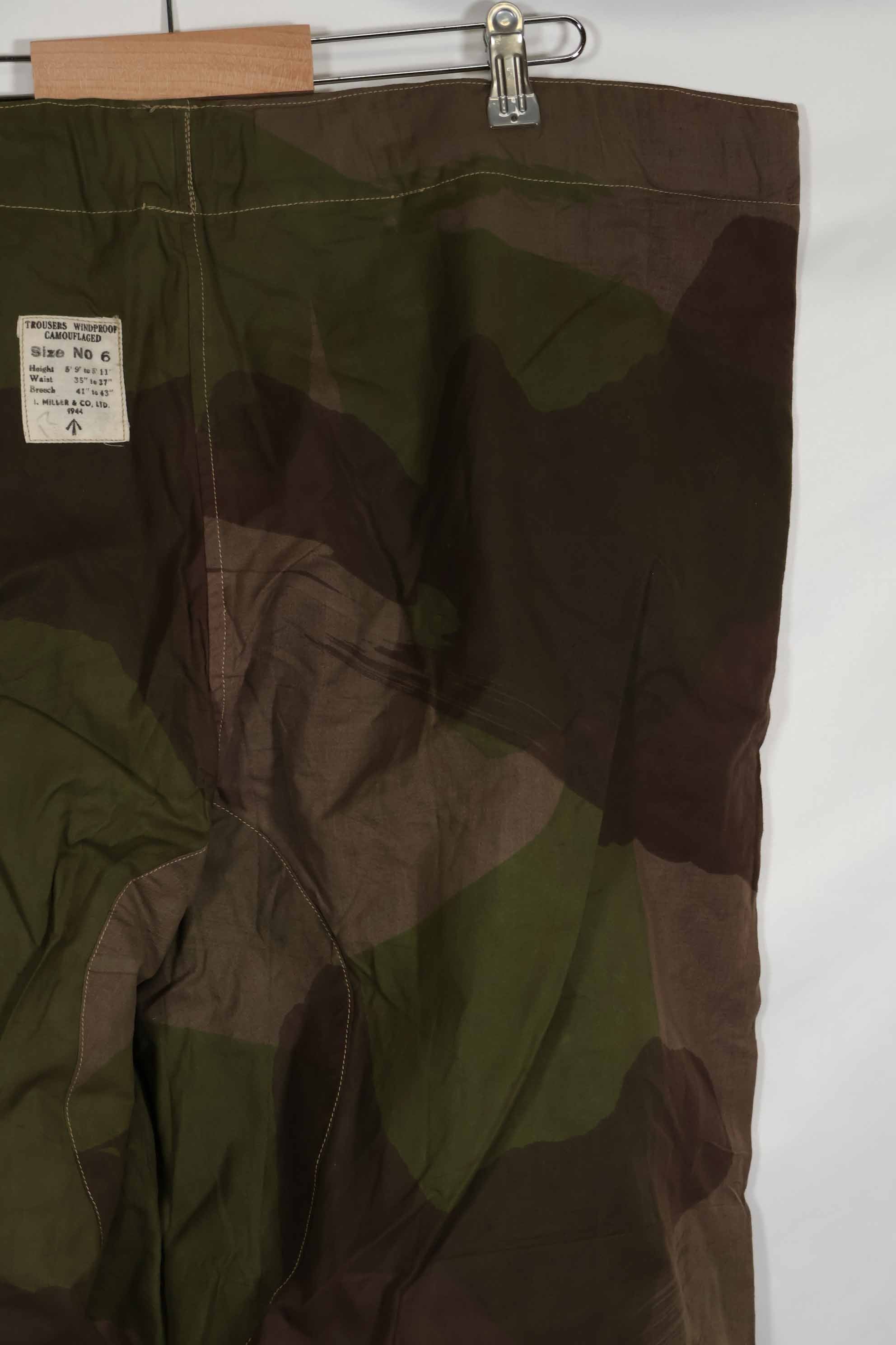 1944 British Army SAS Trousers WINDPROOF camouflage pants size No. 6 in good condition