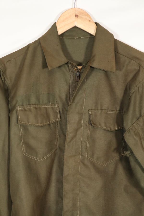 Real South Vietnam locally made NOMEX shirt, used, with patch marks.