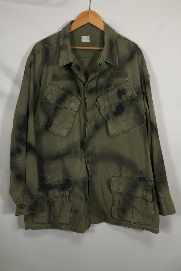 1960s 4th Model Jungle Jacket RECONDO School Spray Camouflage Used