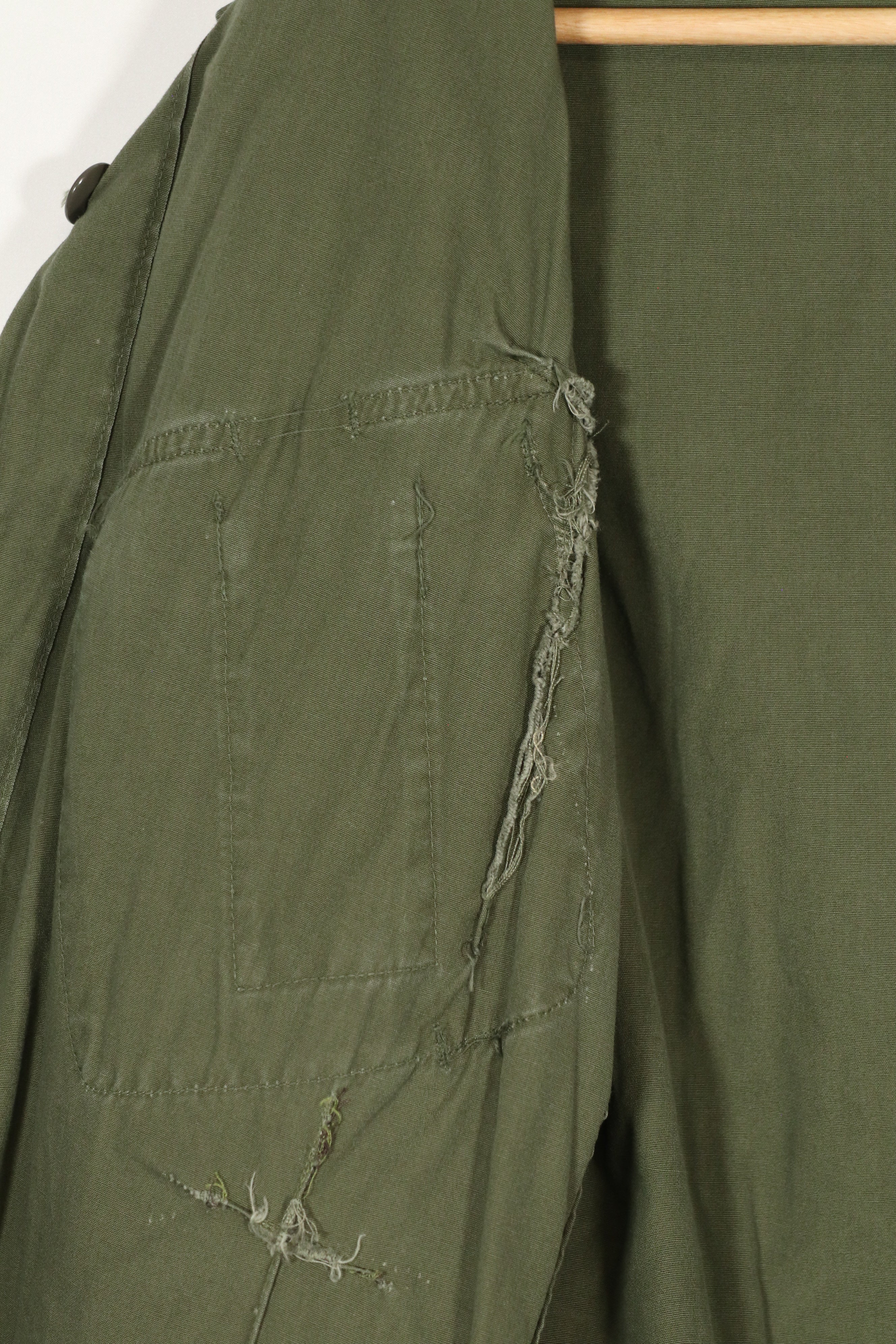 Real 2nd Model Jungle Fatigue Jacket, repaired, not faded