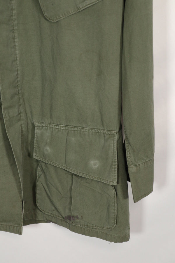 Real 2nd Model Jungle Fatigue Jacket, MACV affiliation, first patch attached, used.