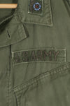 Real 2nd Model Jungle Fatigue Jacket, MACV affiliation, first patch attached, used.