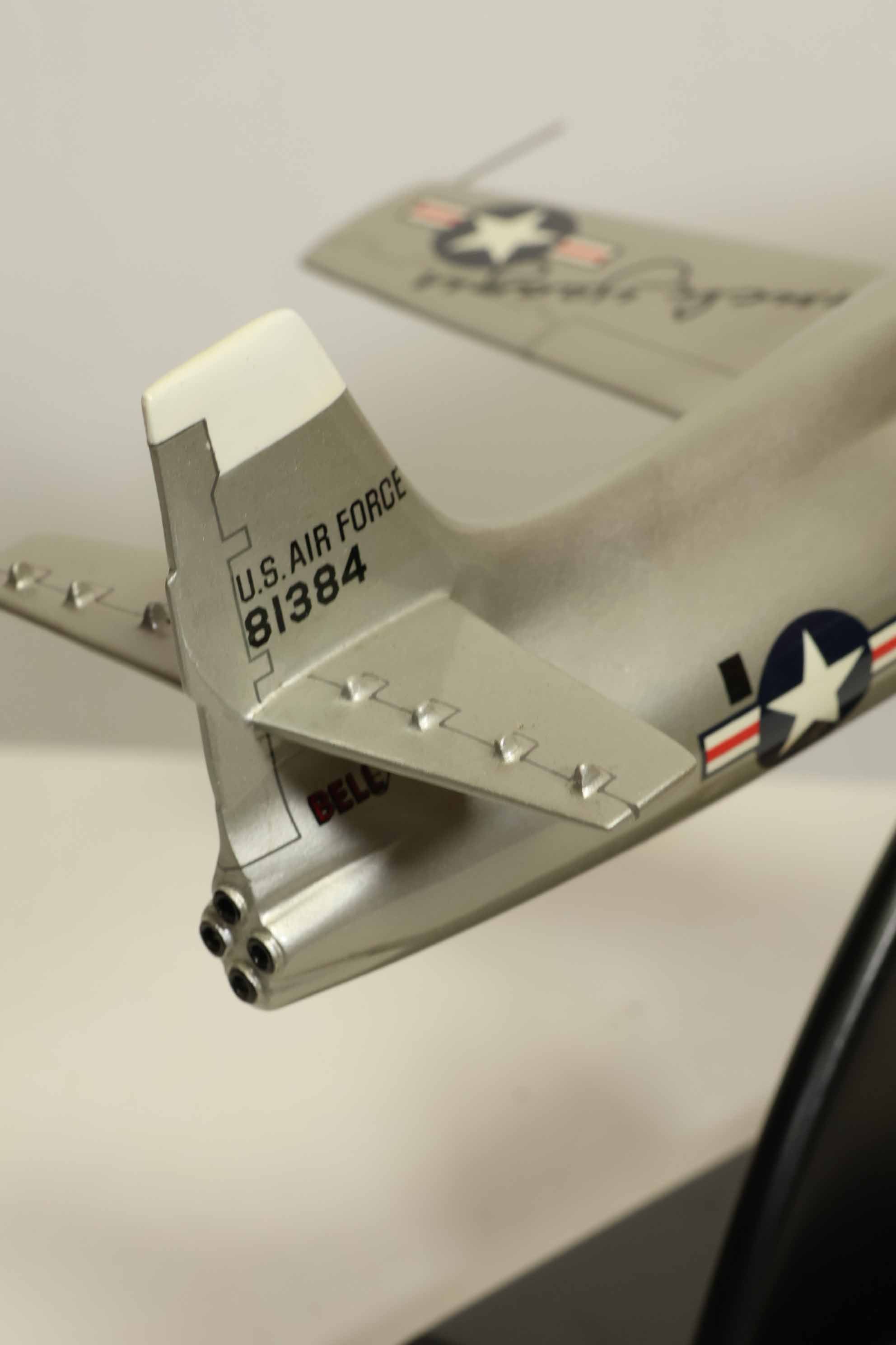 Autographed by Air Force Brigadier General Chuck Yeager, X-1-A model, used.