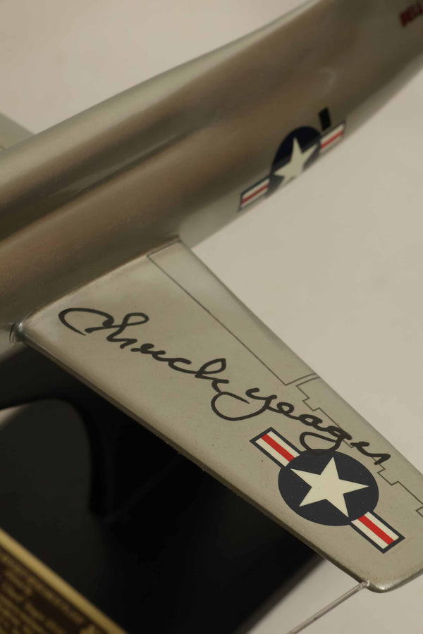 Autographed by Air Force Brigadier General Chuck Yeager, X-1-A model, used.