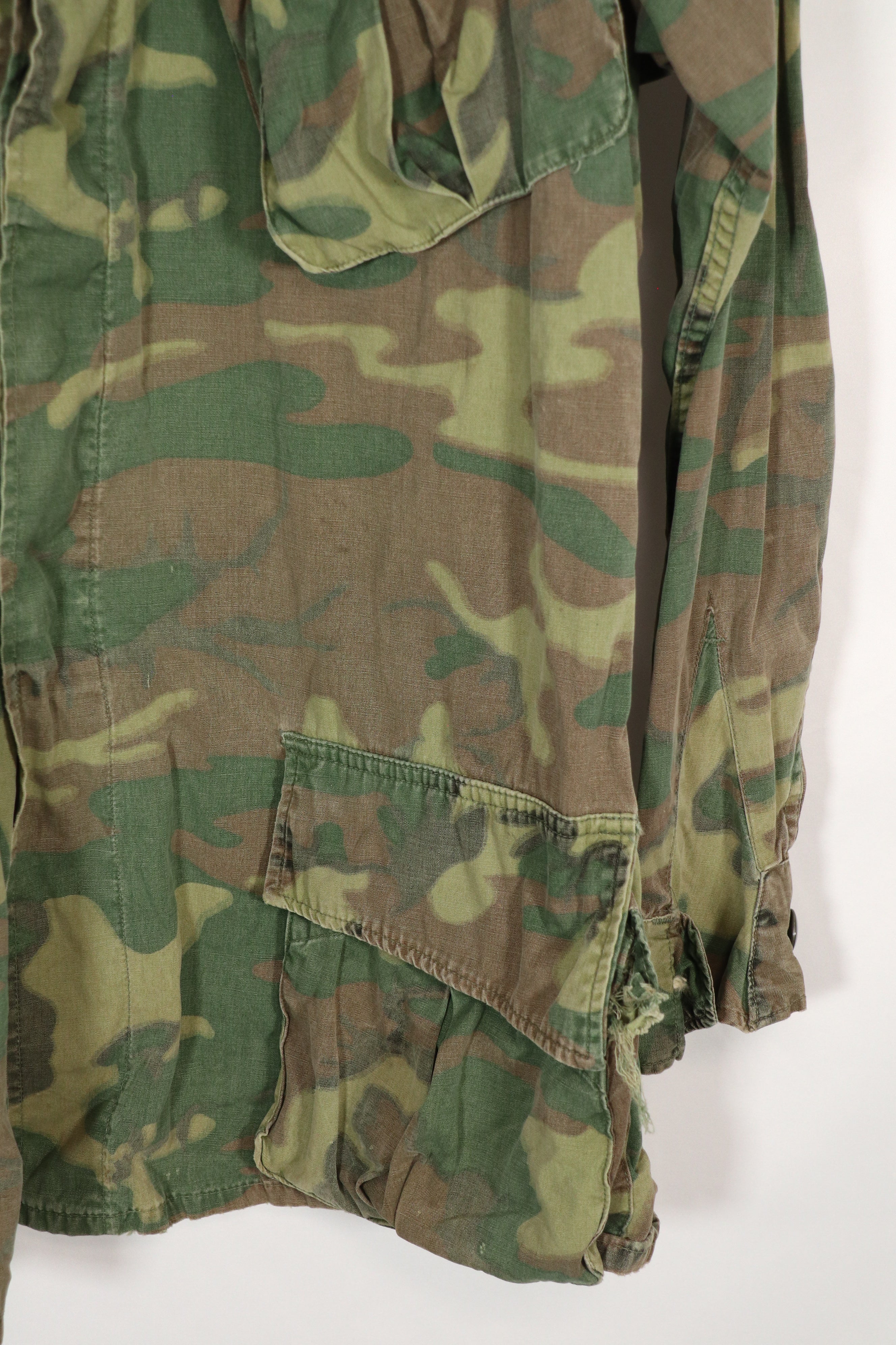 Real ERDL non ripstop jungle fatigues jacket, used, scratches, etc. A