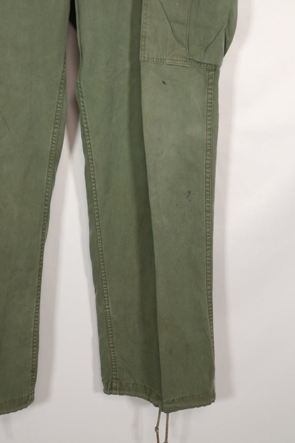 Real 1963 1st Model Jungle Fatigue Pants without leg ties, used.