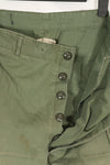 Real 1963 1st Model Jungle Fatigue Pants with leg ties, used.