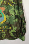 Real US NAVY SEABEE TEAM 7107 1971-72 Tour Jacket made by US Army Poncho Liner