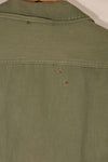 Real 1940s US Navy USN M42 utility jacket, faded, stained.