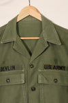 1960's Ex-Green Beret Soldier Release OG-107 Utility Shirt with First Attachment Patch, Used, C