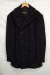 1950's U.S. Navy pea coat, used, slightly worm-eaten.