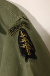 1960's Ex-Green Beret Soldier Release OG-107 Utility Shirt with First Attachment Patch, Used, C