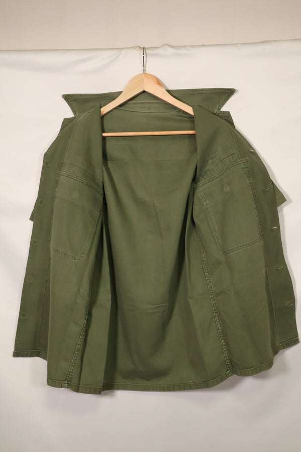1960's Ex-Green Beret Soldier Release OG-107 Utility Shirt with First Attachment Patch, Used, C