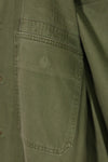 1960's Ex-Green Beret Soldier Release OG-107 Utility Shirt with First Attachment Patch, Used, C