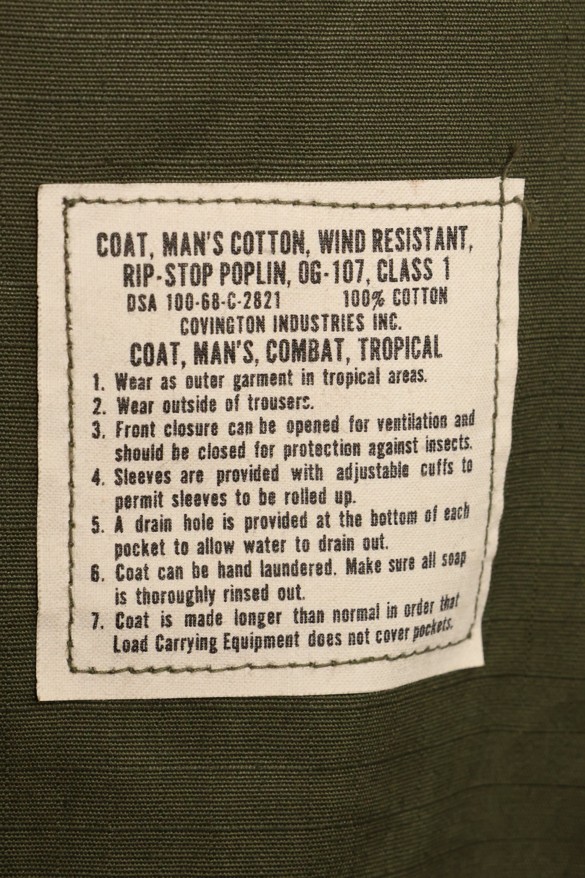 1968 Contract Deadstock 4th Model Jungle Fatigue Jacket X-S-S Unused