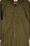 Real 1970 New Zealand Army OD Fatigue Shirt Size 1 Used