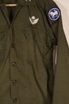 Real Korean Military Police Poplin Shirt, used, directly embroidered, patch retrofitted.