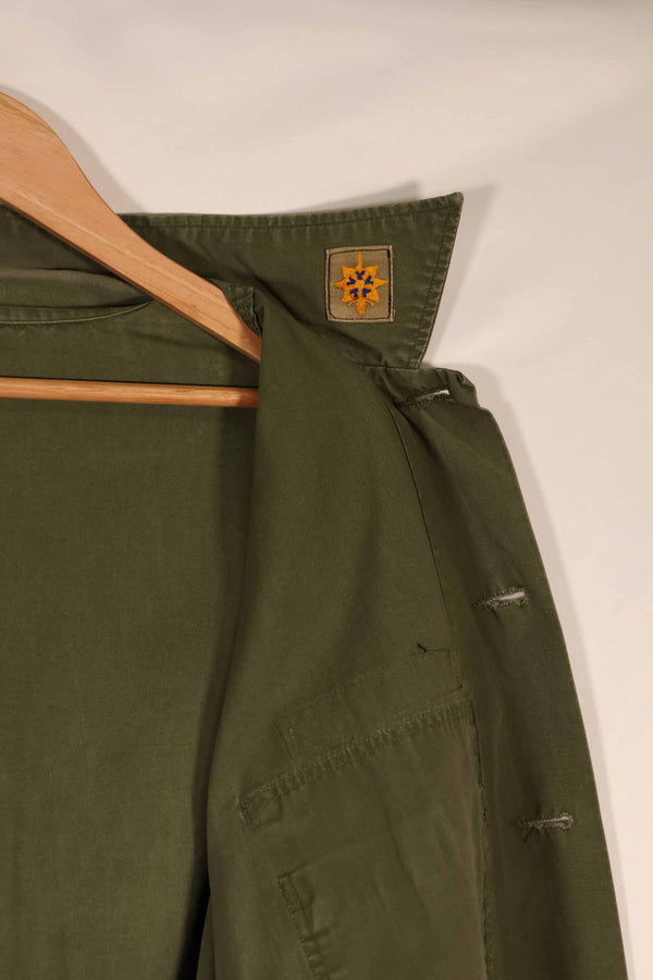 Real Poplin OG-107 utility shirt with retrofitted MACV patch X-Large used