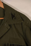 Real Poplin OG-107 utility shirt with first-attached USAF patch, size M, used.